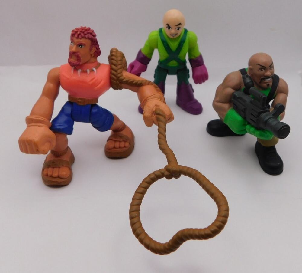 Imaginex DC 3" Action Figures Set of 3 Preowned  Hasbro/Fisher Price